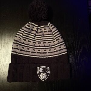 Mitchell & Ness Black and Gray Brooklyn Nets Beanie